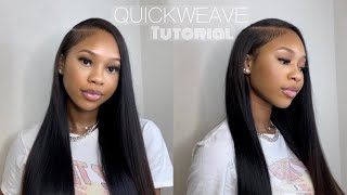 HOW TO: Deep Side Part Quick Weave Tutorial