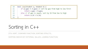 การจัดเรียงข้อมูลในภาษา C++ | Sorting in C++