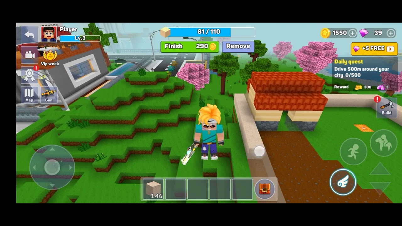 I build a nice farm in village Craft 