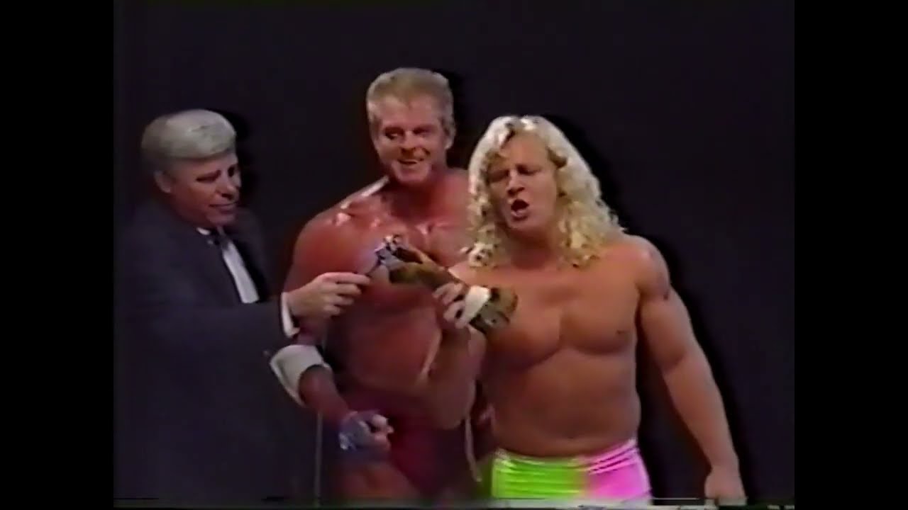 Jeff Jarrett/Robert Fuller vs. Jeff Gaylord/The Sandman  USWA 1992