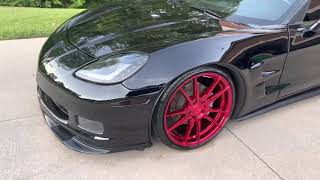 C6 Corvette Widebody  Rohana Red Wheels