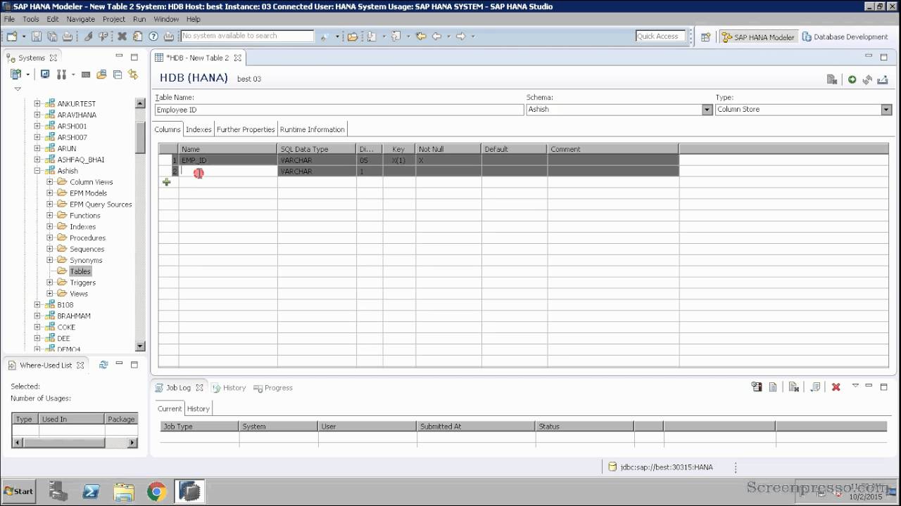 sap hana studio grant command sap hana studio grant command