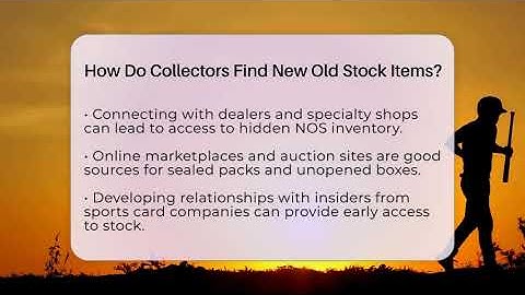 How Do Collectors Find New Old Stock Items? - The Memorabilia Zone