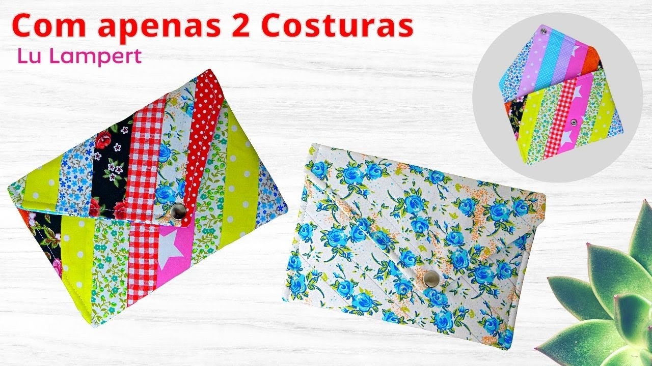 CARTEIRA COM APENAS DUAS COSTURAS - PARA INCIANTES - Lu Lampert