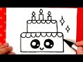 Menggambar kue yang mudah untuk anak-anak | Drawing cake for kids | Vẽ và tô màu | Bé Học Tô Màu