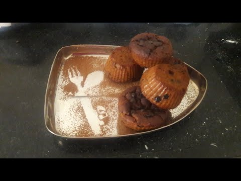 Choco chips and peanut butter muffins/eggless whole wheat muffins/ sugar free recipe/ kids delight