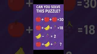 Solve This Fruit Math Puzzle in 10 Seconds! 🍎🍌🧠