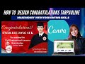 How to design congratulations tarpauline using Canva | Make Money with Editing |