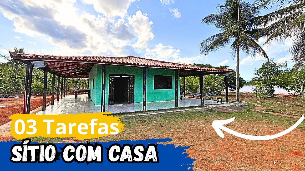 SÍTIO COM CASA A VENDA COM MUITAS FRUTEIRAS UMA CHÁCARA PRONTA BEM LOCALIZADA  #sitio