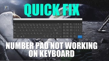 Quick Fix for Number Pad Not Working On Keyboard for Windows