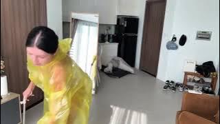 [4K] Raincoat Cleaning Try-On Haul-part3