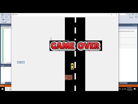 Simplest Car game in c# | Car Game in c#.net | Simplest ever car game in visual studio