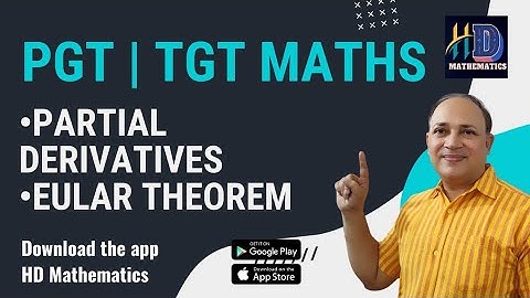 pgt maths classpartial derivatives/euler theorem of homogeneous functions up pgt jharkhand pgt maths