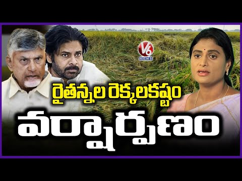 Farmers Suffer ,  YS Sharmila Calls Out Chandrababu’s Neglect of Agriculture  | V6 News - V6NEWSTELUGU