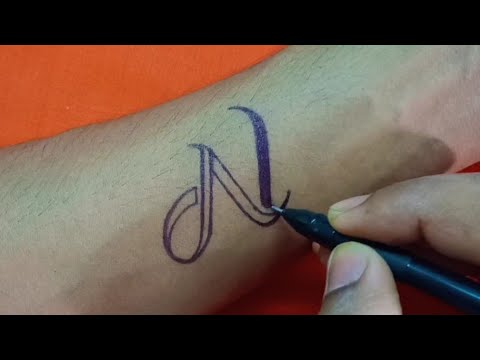 Antique Letter N Script Monogram Digital by AntiqueGraphique 100  Tattoo  lettering Sacred geometry tattoo Stylish alphabets