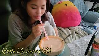 HOMEMADE MELON DRINK/STRAWBERRY ICE CREAM/ME AND BUNSO NOT FEELING THE BEST