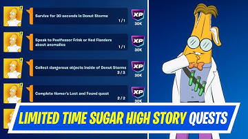 Fortnite Complete Sugar High Quests (Limited Time) - How to EASILY Complete Simpsons Story Quests