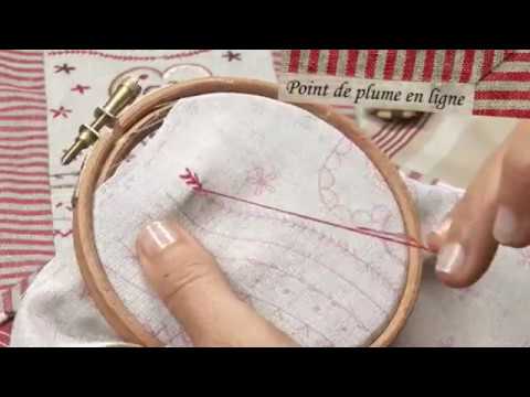 BRODERIE TRADITIONNELLE: Point de plume/ Fly stitch 