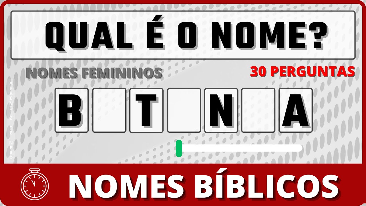 🟡 QUIZ NOMES BÍBLICOS  COMPLETE AS PALAVRAS E ENCONTRE OS NOMES