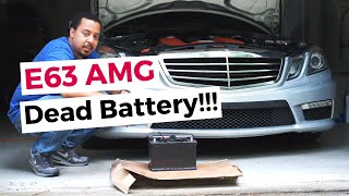 how to replace mercedes benz e63 amg car battery! quick and easy diy to get your car running again.