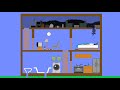 【Algodoo】The dust in the attic fell and the leaking rain cleared the room.　屋根裏の埃が落ちた後、雨漏りで部屋がキレイになる。