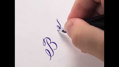 Capital "B" - Practice Fountain Pen Cursive Handwriting Alphabet