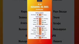 Расписание 10 тура Ла Лиги: центральный матч Реал Мадрид - Барселона #Shorts #FanStadium #футбол