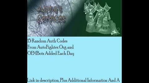 Free Runescape Auth Codes From AutoFighter.Org and OEMBots (July 27th, 2011)