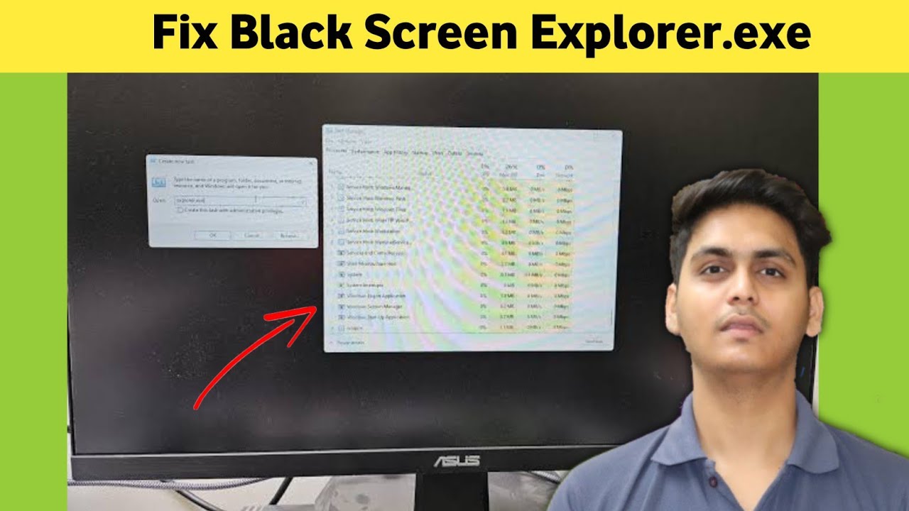 How to Fix black screen by windows Explorer Task | Fix Black screen by ...