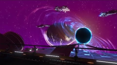 No Man‘s Sky view on black hole from new freighter base