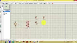 Convert AC 220v to DC 12v Circuit Simulate in Proteus screenshot 4