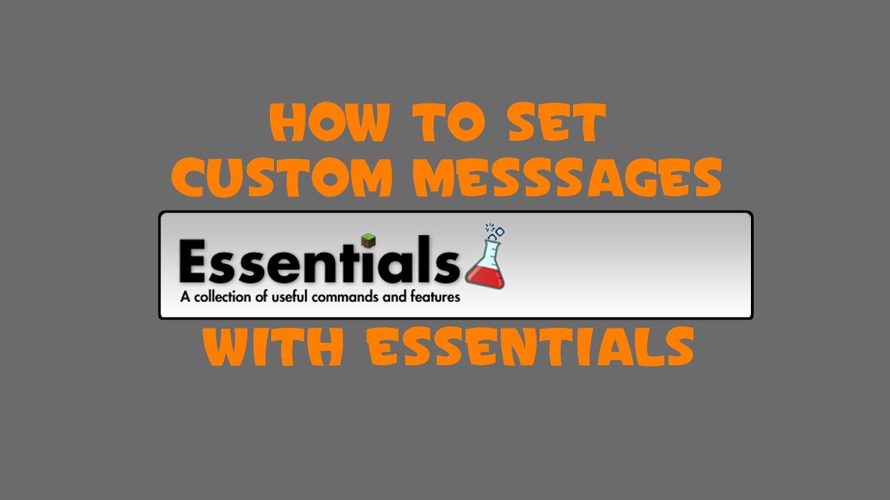 Essentials Custom Messages YouTube