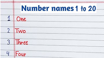 Number names 1 to 20 in english/English numbers 1-20 pronunciation/1 to 20 number names in English