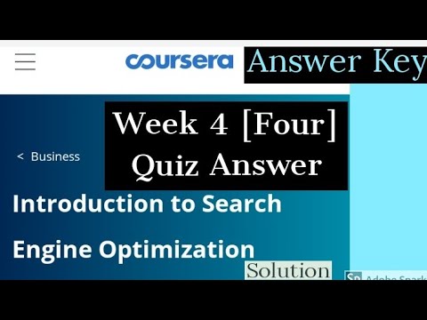 Introduction to Search Engine Optimization week 4 quiz answer 2020 || coursera answer quiz week 1