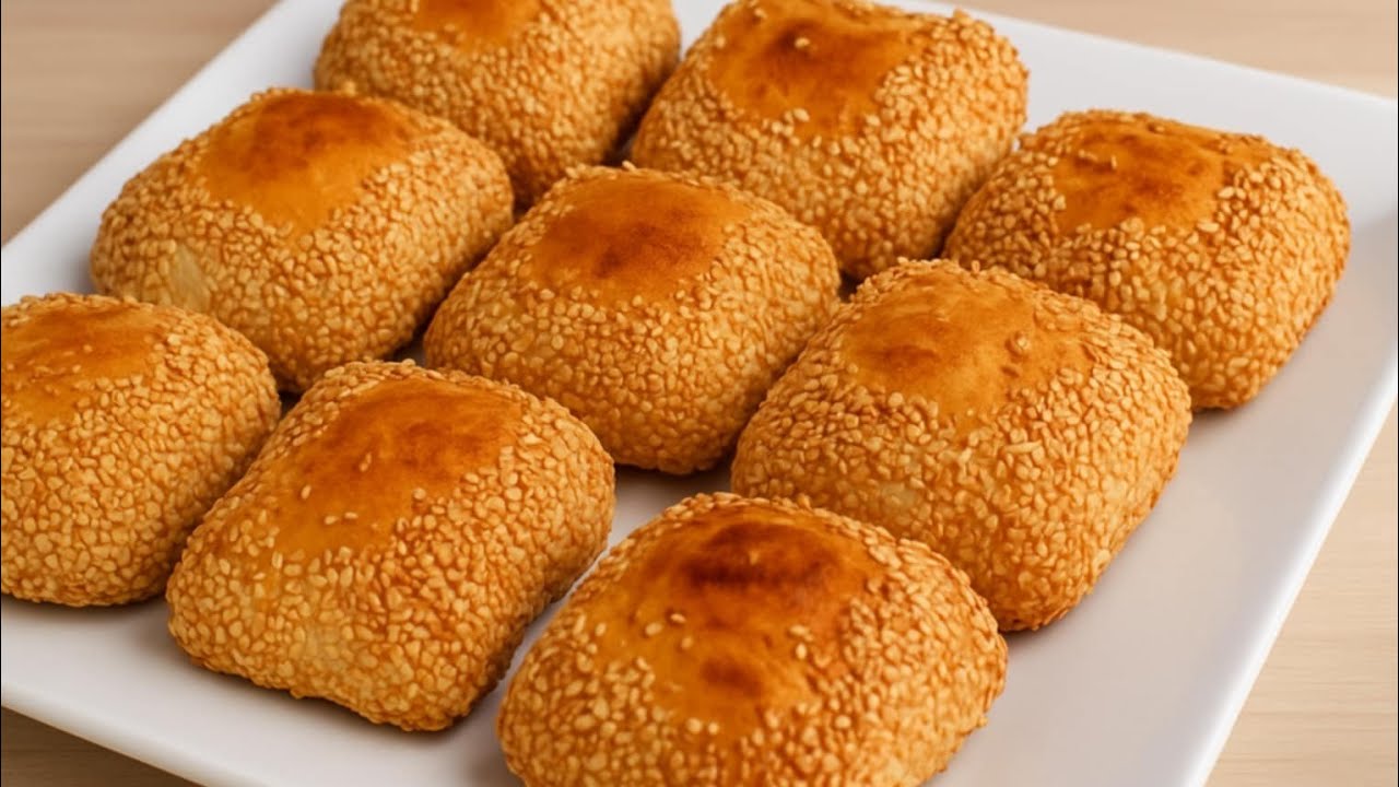 أغرب واطعم حشوة لفطائر السمسم بدون خميرة . الزيتون والجبنة مع قرمشة الشيبسي الرهيبة هشة وطعمها يجنن