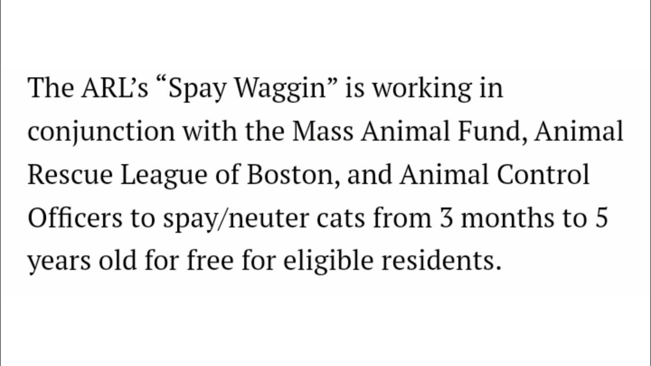 Fall River Animal Control, Animal Rescue League, Announces Free Voucher