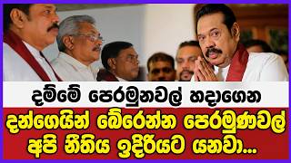දැම්මේ පෙරමුනවල් හදාගෙන...දන්ගෙයින් බේරෙන්න පෙරමුණවල් අපි නීතිය ඉදිරියට යනවා.