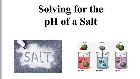 Solving for the pH of a Salt Problem- AP Chemistry