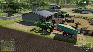 Farming Simulator 2019 PS4 -Ravenport mapa - Vepřín - krmení, nákup prasat, čištění, močůvka a mrva.