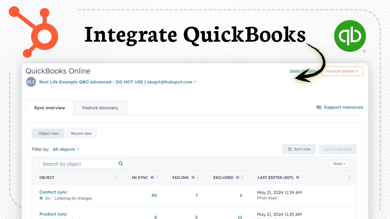 How To Integrate QuickBooks With HubSpot (for basic accounting sync ...