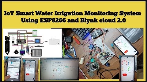IoT smart water irrigation monitoring system esp8266 and Blynk cloud with rain & animals detection