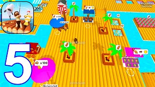 Raft Life - Build, Farm, Stack - Gameplay Walkthrough Part 5 Ocean Raft Survival (iOS, Android)