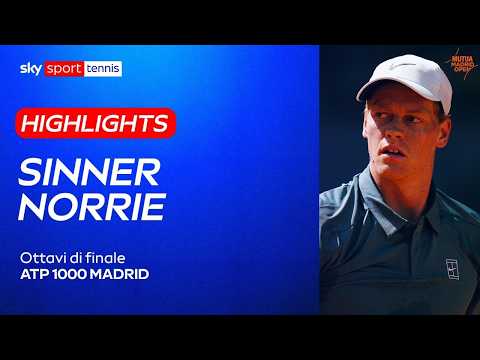 Video Sinner-Norrie: gli highlights | ATP 1000 Madrid