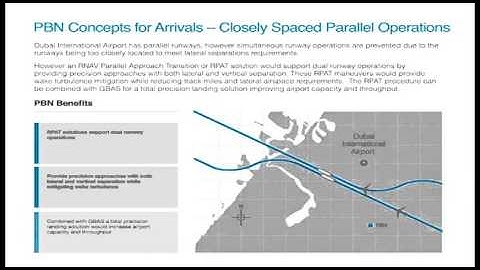 Benefits of PBN - RNAV Parallel Approach Transition - RPAT Dubai