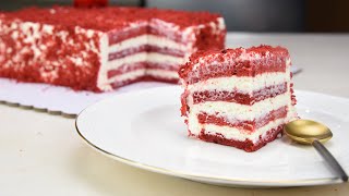 Easy Red Velvet Cake with Cream Cheese frosting @thefreshplate06