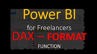 Power BI Training for Freelancers in Urdu / Hindi Lesson 24 (DAX - FORMAT function) @W3Skillset   ​