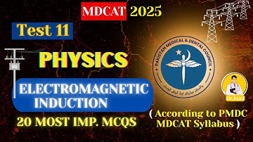 PMDC MDCAT 2025 Physics | ELECTROMAGNETIC INDUCTION - Test 11 | Must Practice MCQs!