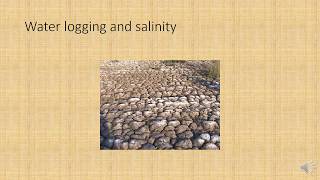 Water logging and salinity by environmental science