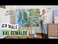 Ich male ein XXL Monet Gemälde für mein Wohnzimmer // I'mJette