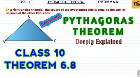 Pythagoras Theorem Proof Chapter 6  TRIANGLES  Class 10  Maths